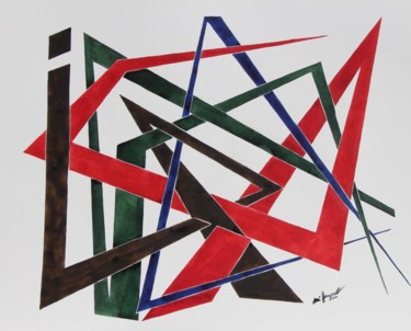 Peinture intitulée "Four Elements (E)" par Ulli Heupel, Œuvre d'art originale, Huile