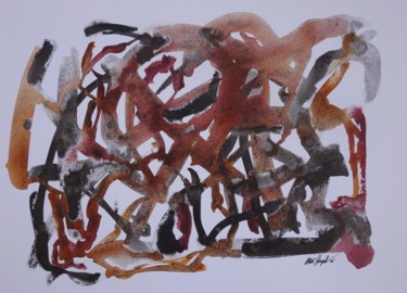 Malerei mit dem Titel "Herbststimmungen I" von Ulli Heupel, Original-Kunstwerk, Aquarell