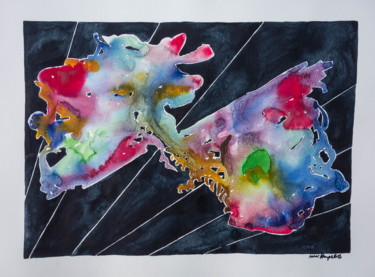 Wahre Liebe Malerei mit dem Titel "Wahre Liebe" von Ulli Heupel, Original-Kunstwerk, Aquarell