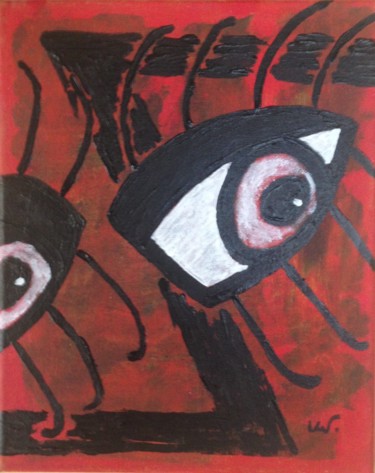 Peinture intitulée "look" par Ullke, Œuvre d'art originale, Acrylique