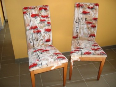 Peinture intitulée "Paire de chaises pe…" par Eric Ullrich, Œuvre d'art originale
