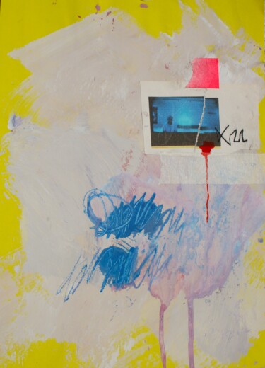 Картина под названием "Jaune, moi bleu" - Eric Ullrich, Подлинное произведение искусства, Акрил