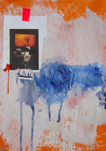Картина под названием "Venise Orange" - Eric Ullrich, Подлинное произведение искусства, Акрил
