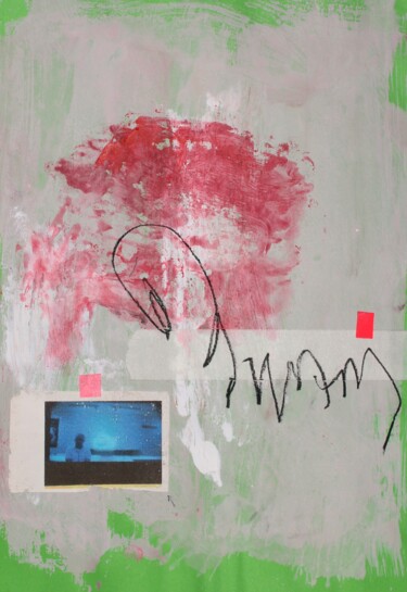 Malerei mit dem Titel "Vert, bleu, moi" von Eric Ullrich, Original-Kunstwerk, Acryl
