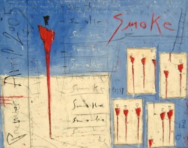 Peinture intitulée "SMOKE" par Eric Ullrich, Œuvre d'art originale