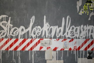 Peinture intitulée "StopLookandListen" par Eric Ullrich, Œuvre d'art originale