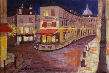 Peinture intitulée "Paris Montmartre" par Laurent Guérin, Œuvre d'art originale, Acrylique