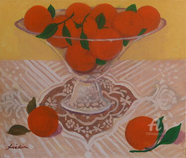 Painting titled "Coupe de Fruits - L…" by Laurent Guérin, Original Artwork, Acrylic