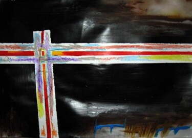 Painting titled "almost like a flag" by Ulrich De Balbian, Original Artwork, Oil