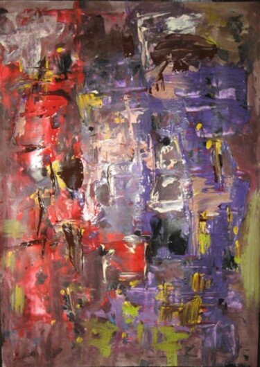 Painting titled "disappeqring squares" by Ulrich De Balbian, Original Artwork, Oil