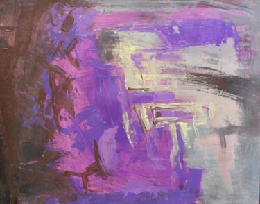 Painting titled "very purple" by Ulrich De Balbian, Original Artwork, Oil