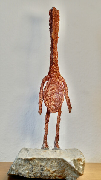 Sculpture intitulée "Der Löffelmann" par Ulrich Ernst Nievergelt, Œuvre d'art originale, Acier inoxydable