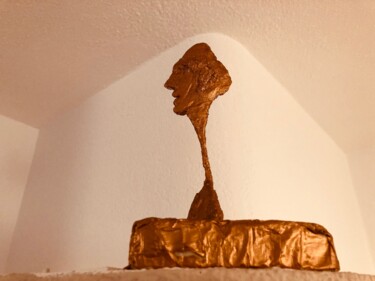 Sculpture intitulée "Copper Head" par Ulrich Ernst Nievergelt, Œuvre d'art originale, Fil de fer