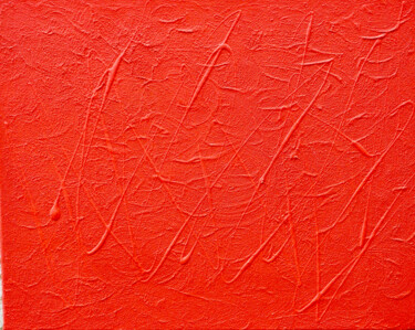 Painting titled "Rouge, Red, Rot" by Ulrich Ernst Nievergelt, Original Artwork, Acrylic Mounted on Wood Panel