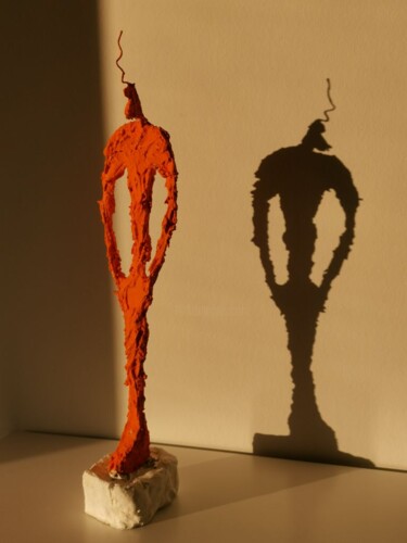 Sculpture titled "Pop Art meets Giaco…" by Ulrich Ernst Nievergelt, Original Artwork, Clay