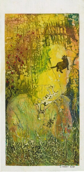 Pittura intitolato "Garden repelling br…" da Ulrich Perret, Opera d'arte originale, Acrilico