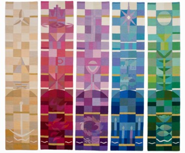 "The Church Year" başlıklı Tekstil Sanatı Ulrika Leander tarafından, Orijinal sanat, Kavaviçe