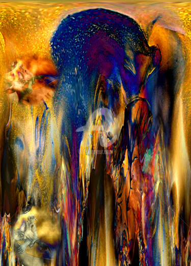 Digital Arts titled "Lichtreflexe pur…" by Ulrike Kröll, Original Artwork, Digital Painting