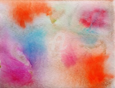 Malerei mit dem Titel "Farbenimpressionen" von Ulrike Kröll, Original-Kunstwerk, Aquarell