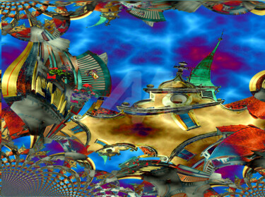 Kuriositäten I Digitale Künste mit dem Titel "Kuriositäten I" von Ulrike Kröll, Original-Kunstwerk, Digitale Malerei