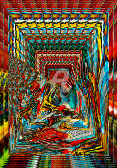 Arts numériques intitulée "Drei Dimensionen" par Ulrike Kröll, Œuvre d'art originale, Peinture numérique