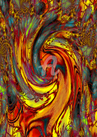 Lebenskraft Digitale Künste mit dem Titel "Lebenskraft" von Ulrike Kröll, Original-Kunstwerk, Digitale Malerei