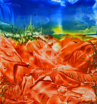 Painting titled "Aus dem Schlaf erwa…" by Ulrike Kröll, Original Artwork, Encaustic