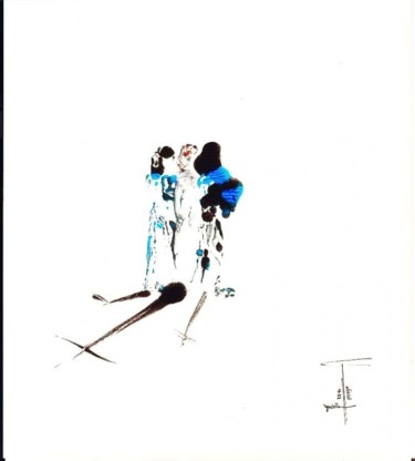 Malerei mit dem Titel "Dead man walking /2" von Ulrike Pusch, Original-Kunstwerk