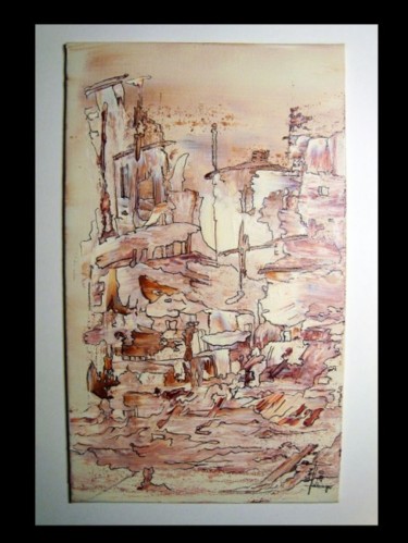 Malerei mit dem Titel "Ouarzazate" von Ulrike Pusch, Original-Kunstwerk, Öl