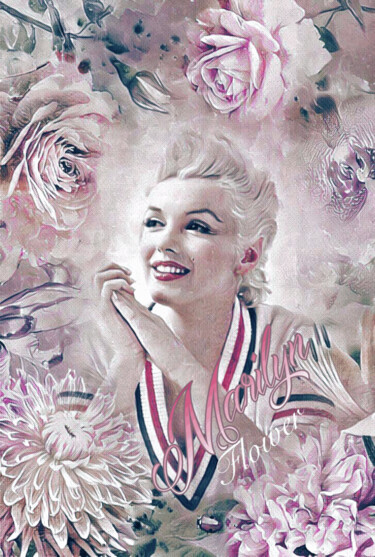 Arte digital titulada "Marilyn Flower" por Ivan Venerucci, Obra de arte original, Pintura Digital