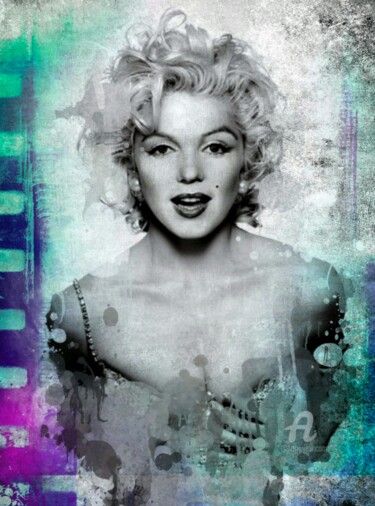 Artes digitais intitulada "Enchanting Marilyn" por Ivan Venerucci, Obras de arte originais, Pintura digital