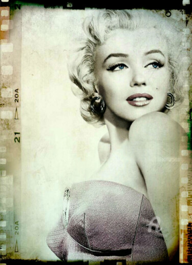 Fotografia zatytułowany „Marilyn Monroe eyes” autorstwa Ivan Venerucci, Oryginalna praca, Fotografia cyfrowa