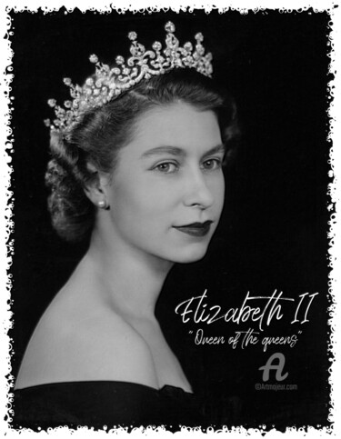 Digitale Kunst mit dem Titel "Elizabeth II queen…" von Ivan Venerucci, Original-Kunstwerk, Fotomontage