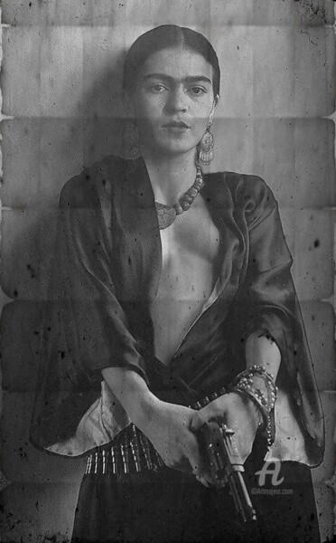 Fotografie mit dem Titel "Frida Kahlo tribute" von Ivan Venerucci, Original-Kunstwerk, Manipulierte Fotografie