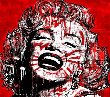 Arte digitale intitolato "Marilyn pop art" da Ivan Venerucci, Opera d'arte originale, Pittura digitale