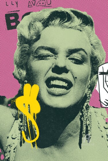 Digitale Kunst mit dem Titel "Marilyn Monroe 2023" von Ivan Venerucci, Original-Kunstwerk, 2D digitale Arbeit