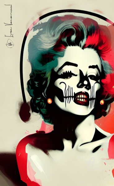 Digitale Kunst getiteld "Marilyn Monroe and…" door Ivan Venerucci, Origineel Kunstwerk, AI gegenereerde afbeelding