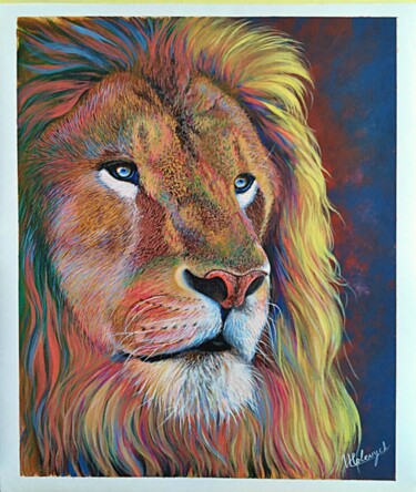 Painting titled "Leone" by Ulyana Holevych, Original Artwork, Acrylic