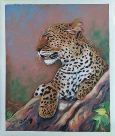 Pittura intitolato "Leopardo" da Ulyana Holevych, Opera d'arte originale, Acrilico
