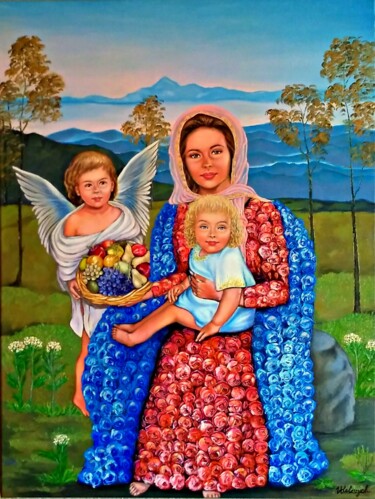 Картина под названием "Madonna della ferti…" - Ulyana Holevych, Подлинное произведение искусства, Масло