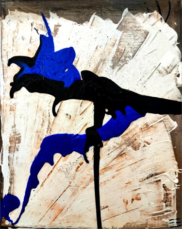 Painting titled "TEMPLE" by Ulysse Baldasseroni (UTCHEN), Original Artwork, Acrylic Mounted on Wood Stretcher frame