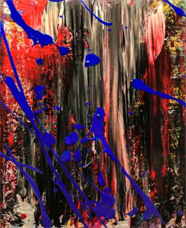 Картина под названием "RAINFALL" - Ulysse Baldasseroni (UTCHEN), Подлинное произведение искусства, Акрил Установлен на Дерев…