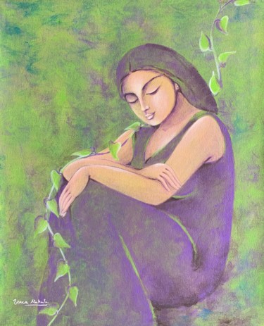 Malarstwo zatytułowany „Merged” autorstwa Uma Makala, Oryginalna praca, Akryl