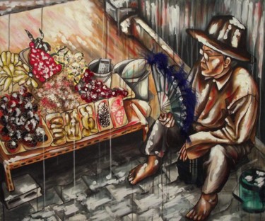 "Selling The Fruits…" başlıklı Tablo Umay Aydemir tarafından, Orijinal sanat, Akrilik