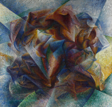 Painting titled "Dynamism of a Socce…" by Umberto Boccioni, Original Artwork, Oil