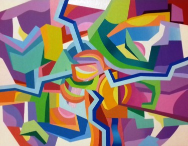 Peinture intitulée "forme-dinamiche-1.j…" par Umberto Malatesta, Œuvre d'art originale, Acrylique