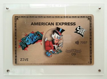 Pittura intitolato "AMERICAN ZIVE CARD…" da Umberto Zive, Opera d'arte originale, Acrilico Montato su Plexiglass