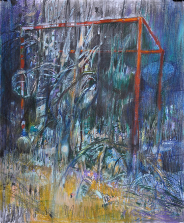 Painting titled "Zona" by Edward Umiński, Original Artwork, Pastel