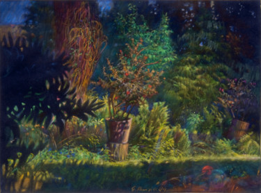 Peinture intitulée "World lights / Zach…" par Edward Umiński, Œuvre d'art originale, Pastel