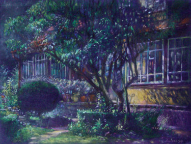 Pintura intitulada "Verandas in the sha…" por Edward Umiński, Obras de arte originais, Pastel